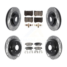 Load image into Gallery viewer, Front Rear Drill Slot Brake Rotor Ceramic Pad Kit For 12-14 Hyundai Genesis 5.0L