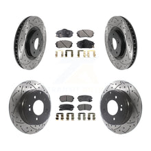 Charger l'image dans la galerie, Front Rear Drill Slot Brake Rotor Ceramic Pad Kit For Hyundai Tucson Kia Cadenza