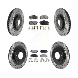 Front Rear Drill Slot Brake Rotors Ceramic Pad Kit For Hyundai Sonata GAS engine