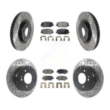 Load image into Gallery viewer, Front Rear Coat Drill Slot Disc Brake Rotors Ceramic Pad Kit For Kia Optima 2.0L