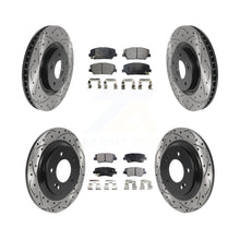 Load image into Gallery viewer, [Front+Rear] 13-15 Kia Optima 2.0L Performance Drilled &amp; Slotted Brake Rotor &amp; Ceramic Pads Kit For Max Braking