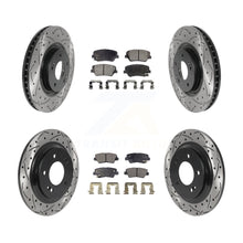 Charger l'image dans la galerie, Front Rear Drill Slot Disc Brake Rotor Ceramic Pad Kit For Hyundai Azera Limited