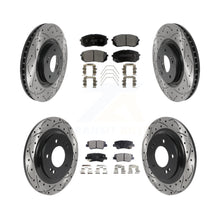 Charger l'image dans la galerie, Front Rear Drill Slot Brake Rotors Ceramic Pad Kit For Hyundai Sonata GAS engine