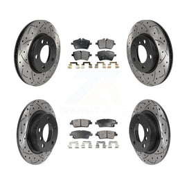 Front Rear Drilled Slot Brake Rotor & Ceramic Pad Kit For Mini Cooper Countryman