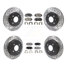 Load image into Gallery viewer, Front Rear Drilled Slot Brake Rotor &amp; Ceramic Pad Kit For Hyundai Accent Kia Rio