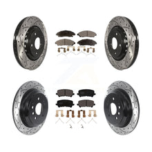 Charger l'image dans la galerie, Front Rear Drill Slot Disc Brake Rotor Ceramic Pad Kit For Honda Pilot Ridgeline