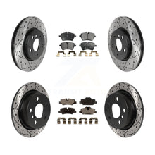 Charger l'image dans la galerie, Front Rear Coated Drilled Slot Disc Brake Rotors Ceramic Pad Kit For Mini Cooper