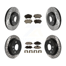 Charger l'image dans la galerie, Front Rear Coated Drilled Slot Disc Brake Rotors Ceramic Pad Kit For Mini Cooper