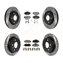 Charger l'image dans la galerie, Front Rear Coated Drilled Slot Disc Brake Rotors Ceramic Pad Kit For Mini Cooper