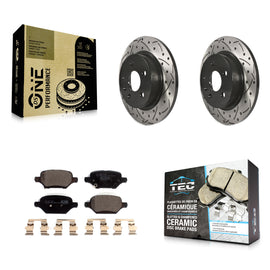 Rear Drill Slot Disc Brake Rotor Ceramic Pad Kit For Chevrolet Trax Buick Encore