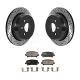 Rear Drilled Slot Brake Rotors Ceramic Pad Kit For Chevrolet Colorado GMC Canyon