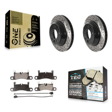 Charger l'image dans la galerie, Rear Drill Slot Disc Brake Rotors Ceramic Pad Kit For Porsche Cayenne Volkswagen