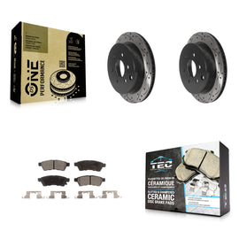 Rear Drilled Slot Brake Rotors Ceramic Pad Kit For Nissan Frontier Xterra Suzuki