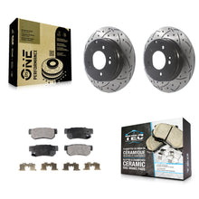 Load image into Gallery viewer, Rear Coated Drill Slot Disc Brake Rotors Ceramic Pad Kit For Hyundai Sonata 3.3L