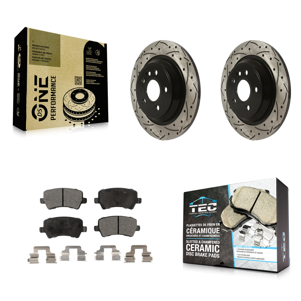 Kit de plaquettes en céramique pour Rotor de frein, fente de perçage arrière, pour Volvo S60 XC70 S80 V60 Cross V70 