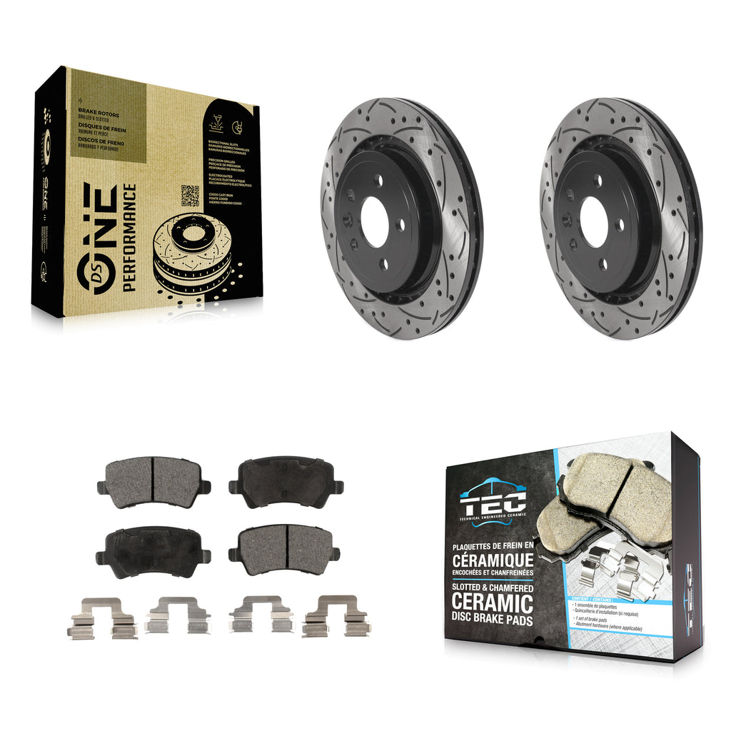 Kit de plaquettes en céramique pour Rotors de frein à disque, fente de perçage arrière, pour Volvo S60 XC70 S80 V60 V70 