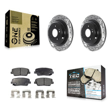 Load image into Gallery viewer, Rear Coated Drilled Slotted Disc Brake Rotor Ceramic Pad Kit For Hyundai Genesis