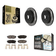 Load image into Gallery viewer, Rear Drill Slot Brake Rotor Ceramic Pad Kit For Subaru Outback Legacy Scion FR-S