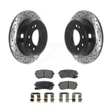 Rear Drill Slot Disc Brake Rotors Ceramic Pad Kit For Hyundai Elantra Tucson Kia