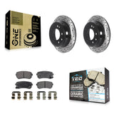 Kit de plaquettes en céramique pour Rotors de frein à disque, fente de perçage arrière, pour Hyundai Elantra Tucson Kia 