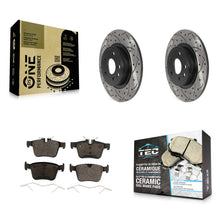 Charger l'image dans la galerie, Rear Drill Slot Disc Brake Rotors Ceramic Pad Kit For Land Rover Discovery Sport
