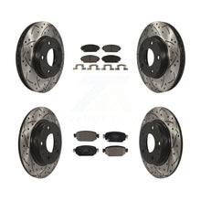 Charger l&#39;image dans la galerie, [Front+Rear] 2019-2021 Mazda CX-3 FWD Performance Drilled &amp; Slotted Brake Rotor &amp; Ceramic Pads Kit For Max Braking