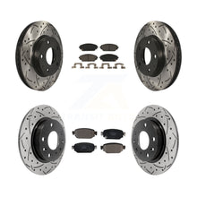 Load image into Gallery viewer, [Front+Rear] 2019-2021 Mazda CX-3 FWD Performance Drilled &amp; Slotted Brake Rotor &amp; Ceramic Pads Kit For Max Braking