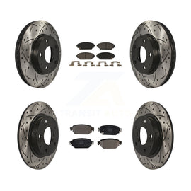 [Front+Rear] 2019-2021 Mazda CX-3 FWD Performance Drilled & Slotted Brake Rotor & Ceramic Pads Kit For Max Braking