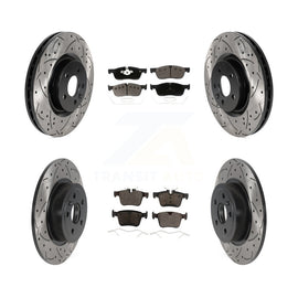 Front Rear Drilled Slot Brake Rotors Ceramic Pad Kit For Land Rover Range Evoque