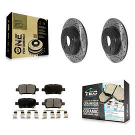 Rear Drill Slot Brake Rotor Ceramic Pad Kit For Chevrolet Cruze Volt Bolt EV EUV
