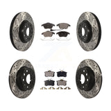 Front Rear Drilled Slot Disc Brake Rotor & Ceramic Pad Kit For Volkswagen Beetle