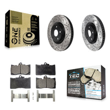 Charger l'image dans la galerie, Front Drilled Slot Brake Rotor Ceramic Pad Kit For Lexus GS350 IS300 IS350 RC350