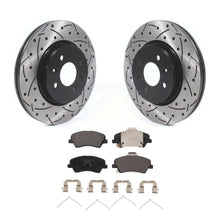 Charger l&#39;image dans la galerie, Front Drilled Slot Disc Brake Rotor &amp; Ceramic Pad Kit For Hyundai Accent Kia Rio