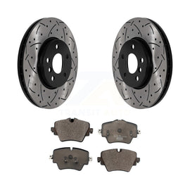 Front Drill Slot Brake Rotors Ceramic Pad Kit For Mini Cooper Countryman Clubman