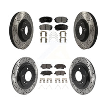 Load image into Gallery viewer, [Front+Rear] 2017-2019 Kia Soul EV Performance Drilled &amp; Slotted Brake Rotor &amp; Ceramic Pads Kit For Max Braking