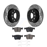 Rear Coat Drill Slot Disc Brake Rotors Ceramic Pad Kit For Volkswagen Jetta Taos