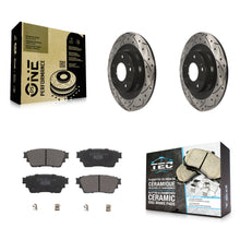 Load image into Gallery viewer, Rear Drilled Slot Brake Rotor &amp; Ceramic Pad Kit For Mitsubishi Outlander Eclipse
