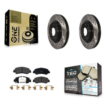 Charger l'image dans la galerie, Front Drilled Slot Disc Brake Rotor Ceramic Pad Kit For Mitsubishi Eclipse Cross