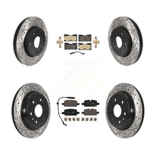 Load image into Gallery viewer, Front Rear Drilled Slot Brake Rotor Ceramic Pad Kit For Chevrolet Silverado 1500