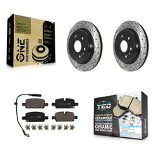 Load image into Gallery viewer, Rear Drill Slot Brake Rotors Ceramic Pad Kit For Chevrolet Silverado 1500 GMC XL