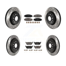 Load image into Gallery viewer, Front Rear Coated Drilled Slotted Disc Brake Rotors Ceramic Pad Kit For Ram 1500