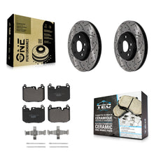 Load image into Gallery viewer, [Front] 17-20 Mini Cooper Clubman S Performance Drilled &amp; Slotted Brake Rotor &amp; Ceramic Pads Kit For Max Braking