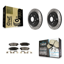 Load image into Gallery viewer, Rear Drill Slot Brake Rotors Ceramic Pad Kit For Chevrolet Silverado 1500 LD GMC