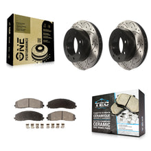 Load image into Gallery viewer, Front Drill Slot Brake Rotors Ceramic Pad Kit For 2013 Ford F-250 Super Duty 4WD
