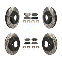 Charger l'image dans la galerie, Front Rear Drilled Slot Brake Rotor &amp; Ceramic Pad Kit For Kia Soul Hyundai Venue