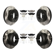 Charger l'image dans la galerie, Front Rear Drill Slot Disc Brake Rotor Ceramic Pad Kit For Ford F-450 Super Duty