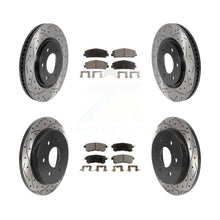 Load image into Gallery viewer, Front Rear Coated Drill Slot Disc Brake Rotors Ceramic Pad Kit For Nissan Armada