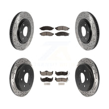 Charger l'image dans la galerie, Front Rear Drill Slot Brake Rotor Ceramic Pad Kit For 07 Nissan TITAN From 04