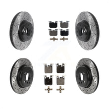 Load image into Gallery viewer, Front Rear Coated Drilled Slotted Disc Brake Rotors Ceramic Pad Kit For BMW 428i
