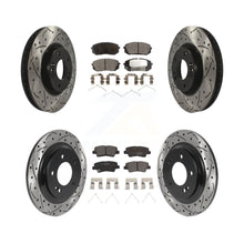 Load image into Gallery viewer, Front Rear Coated Drill Slot Disc Brake Rotor Ceramic Pad Kit For Hyundai Sonata